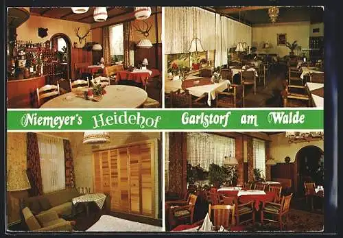 AK Garlstorf a. Walde, Gasthaus Heidehof Niemeyer, Innenansichten