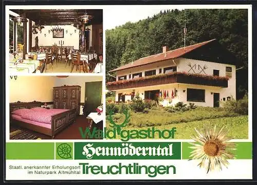 AK Treuchtlingen /Bayern, Waldgasthof Heumöderntal, Uhlbergstrasse 54, Innenansichten