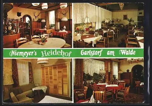 AK Garlstorf a. Walde, Gasthaus Heidehof Niemeyer, Innenansichten