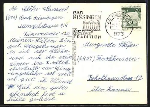 AK Bad Kissingen, Kurhaus Apolant, Innenansichten