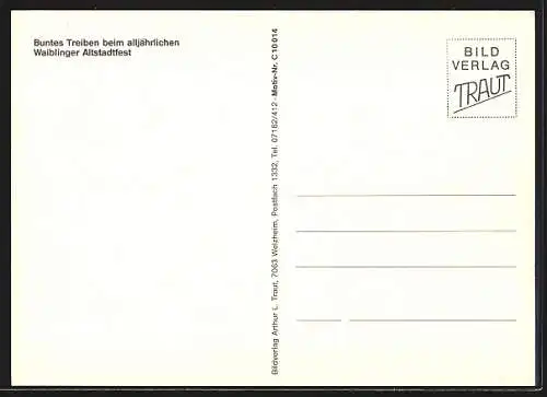 AK Waiblingen, Altstadtfest, versch. Ansichten