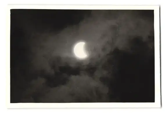 30 Fotografien Sonnenfinsternis am 30.6.1954, Private Serie der Sonnenfinsternis in verschiedenen Phasen 18
