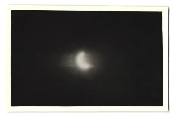 30 Fotografien Sonnenfinsternis am 30.6.1954, Private Serie der Sonnenfinsternis in verschiedenen Phasen 19