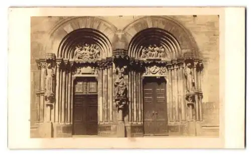 Fotografie Edouard Fietta, Strasbourg, 30 Rue de la Mésange, Ansicht Strassburg, Portale des Münsters