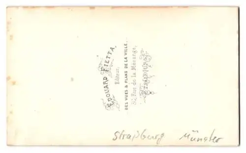 Fotografie Edouard Fietta, Strasbourg, 30 Rue de la Mésange, Ansicht Strassburg, Portale des Münsters