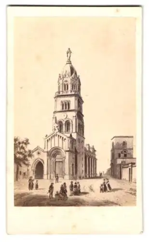 Fotografie E. Morier, Paris, Rue St. André des Arts 52, Ansicht Lyon, Église Notre-Dame de Fourvières