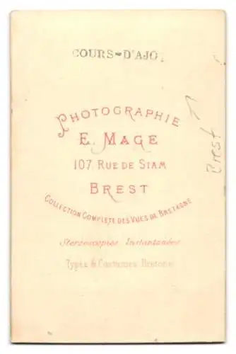 Fotografie E. Mage, Brest, 107 Rue de Siam, Ansicht Brest, Cours-d`Ajot