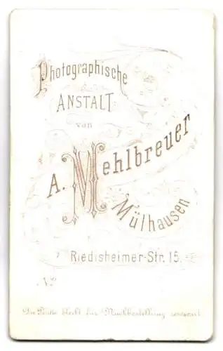 Fotografie A. Mehlbreuer, Mulhouse, Rue de Riedisheim 15, Porträt eines Soldaten in Uniform