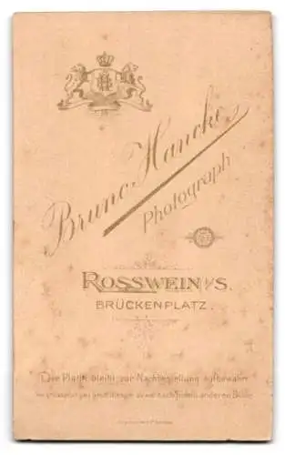 Fotografie Bruno Hancke, Rosswein i. S., Brückenplatz, Frau mit Blumenstrauss