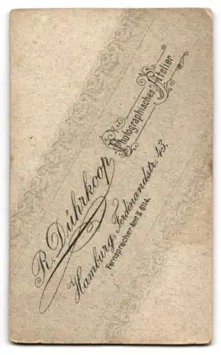 Fotografie Atelier R. Dührkoop, Hamburg, Ferdinandstr. 43, Portrait einer jungen Dame
