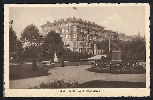 AK Malmö, Motiv av Slottsparken