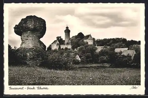 AK Sanspareil /Fränk. Schweiz, Ortschaft und Felsformation