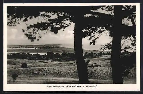 AK Hiddensee, Blick auf Vitte mit Neuendorf