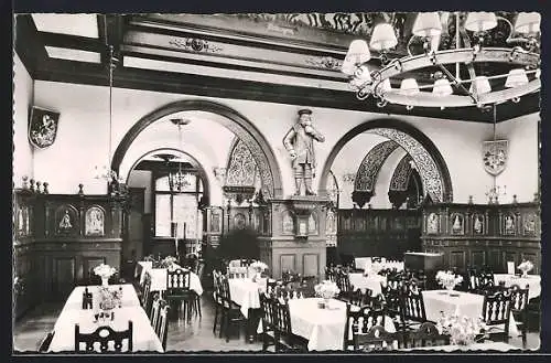 AK Heidelberg, Restaurant Perkeo, Bes. K. Linke, Hauptstrasse 75, Innenansicht