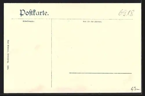 AK Neckarsteinach, Ortsansicht aus der Vogelschau