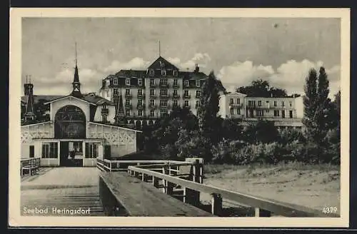 AK Heringsdorf / Seebad, Blick über eine Brücke