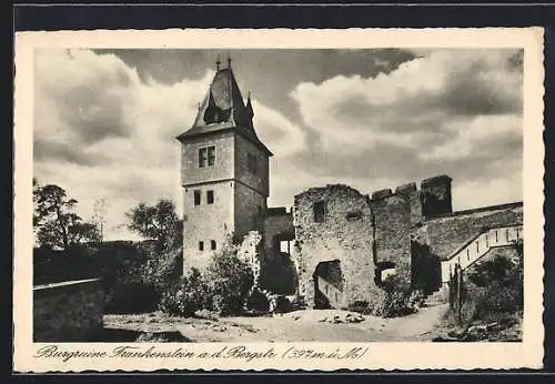 AK Frankenstein / Bergstrasse, Burgruine an der Bergstrasse