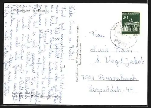 AK Waltenhofen im Allgäu, Ortsansicht aus der Vogelschau