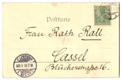 Glitzer-Perl-AK Blühende Kornblumen mit Glitzer-Perlen