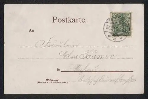 Glitzer-Perl-AK Blühende Vergissmeinnicht mit Glitzer-Perlen