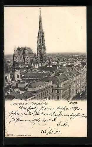 AK Wien, Panorama mit Stefanskirche