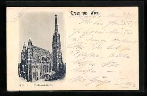 AK Wien, Blick auf die Stefanskirche