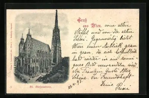 AK Wien, Partie am St. Stefansdom