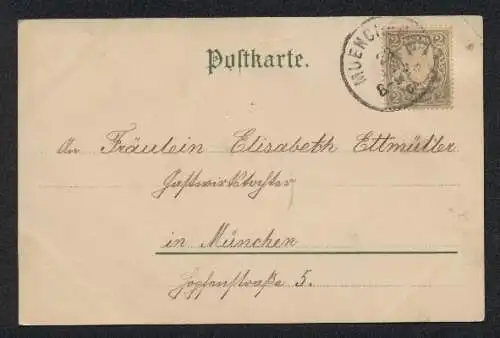 Glitzer-Perl-AK Kleiner Engel über blühenden Blumen, mit Glitzer-Perlen