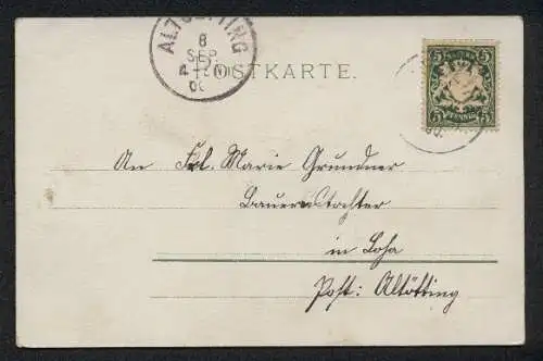 Glitzer-Perl-AK Rosane Rosen