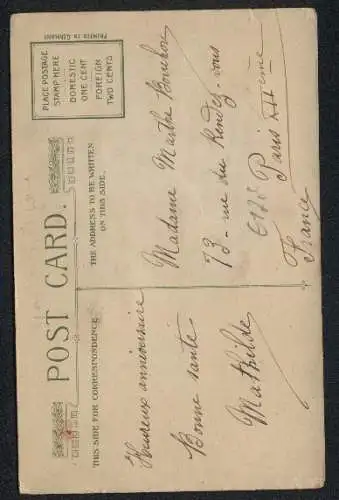 Glitzer-Perl-AK Grusskarte mit Blumenstrauss in einer Vase