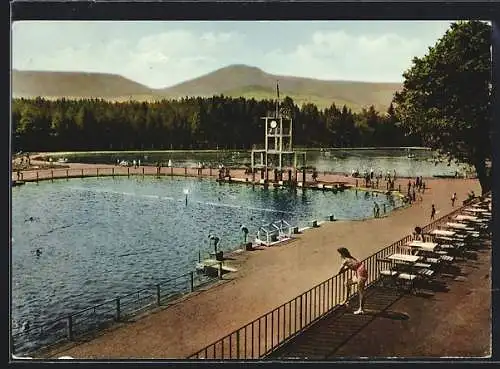 AK Grossschönau /Sa., Waldstrandbad im Sommer