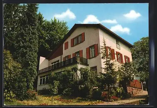 AK Darsberg über Neckarsteinach, Hotel Schullandheim Waldeck, Aussenansicht