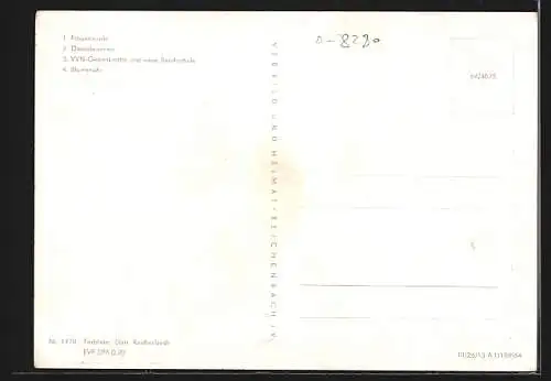 AK Grossenhain / Sachsen, Frauenmarkt, Dianabrunnen, VVN-Gedenkstätte, Blumenuhr