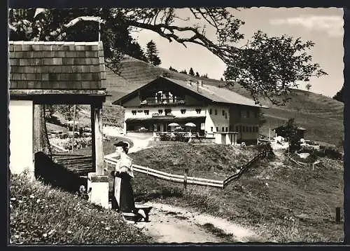 AK Brannenburg-Obb., Berghotel Schweinsteig, Aussenansicht