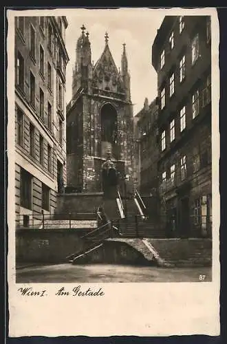 AK Wien, Am Gestade, Blick zur Kirche