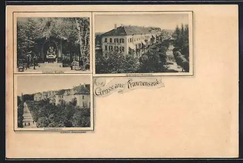 AK Franzensbad, Loimann Kapelle, Culmerstrasse und Salzquellstrasse