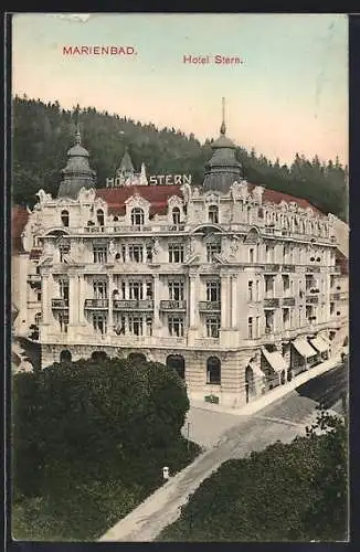 AK Marienbad, Hotel Stern, Aussenansicht