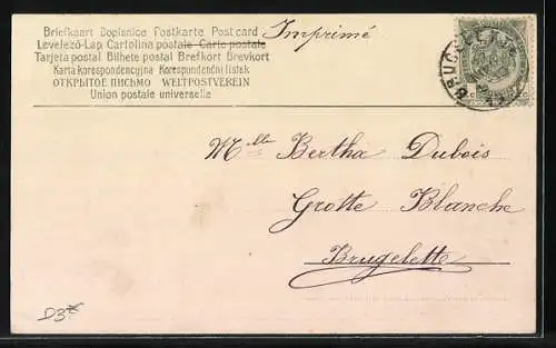 AK Junge Frau mit Haarband, Im Hintergrund Segelboote, Jugendstil
