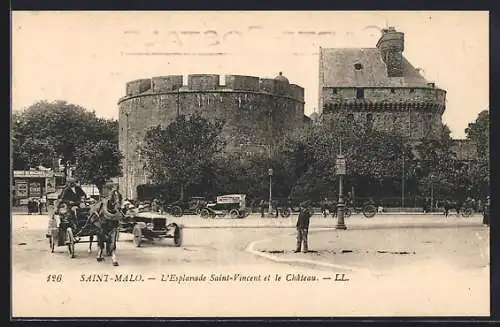 AK Saint-Malo, L`Esplanade Saint-Vincent et le Château