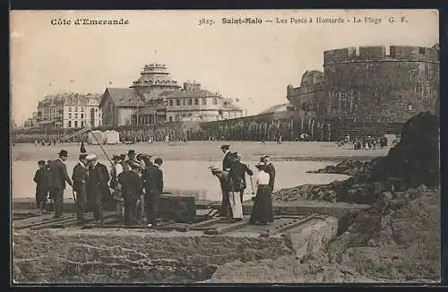 AK Saint-Malo, les parcs á homards, la plage