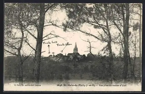 AK St-Malo-de-Phily, Vue prise du rocher d`Uzel