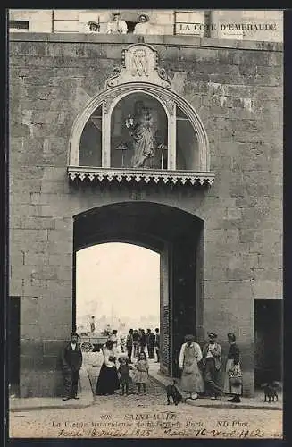 AK Saint-Malo, La Vierge miraculeuse de la Grande Porte