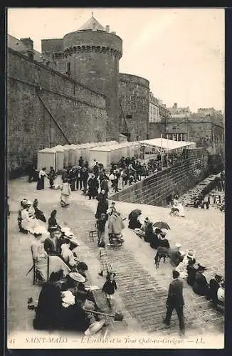 AK Saint-Malo, L`Eventail et la Tour Quic-en-Groigne