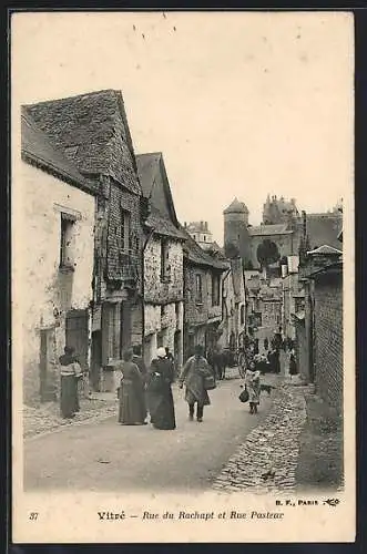 AK Vitré, Rue du Rachapt et Rue Pasteur