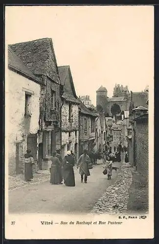 AK Vitré, Rue du Rachapt et Rue Pasteur