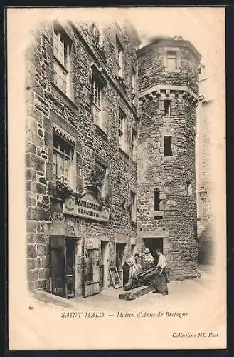 AK Saint Malo, Maison d`Anne de Bretagne, Monsieurs au travail