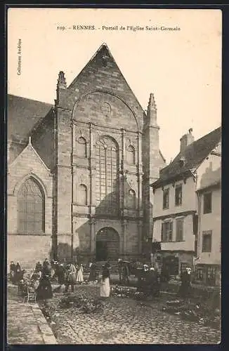 AK Rennes, Portail de l`Eglise Saint-Germain