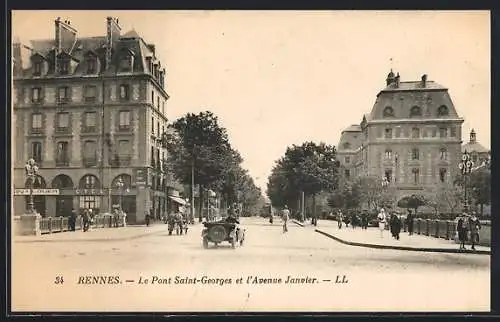 AK Rennes, Le Pont Saint-Georges et l`Avenue Janvier