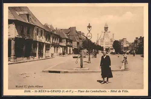 AK St-Méen-le-Grand, Place des Combattants, Hôtel de Ville