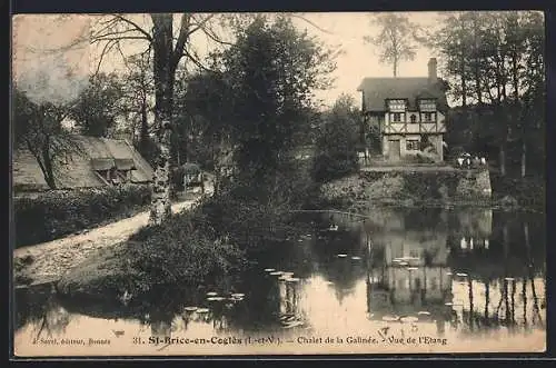 AK St-Brice-en-Coglès, Chalet de la Galinée, Vue de l`Étang